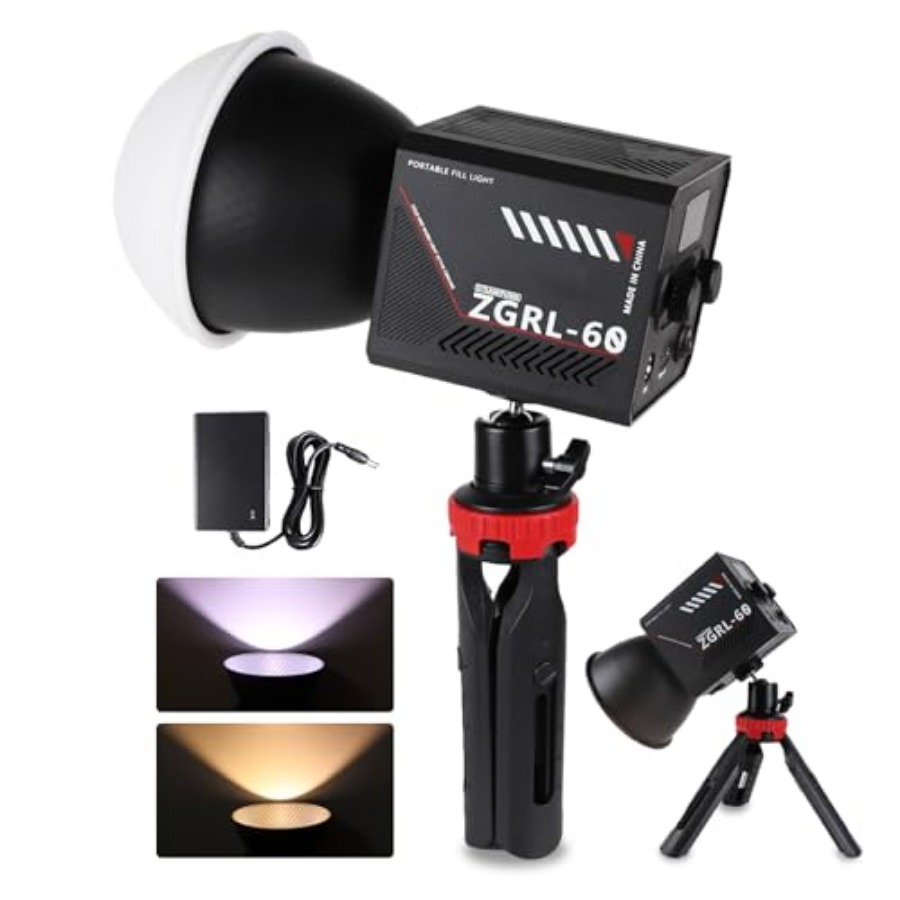 Photography Lighting Handheld - 60W COB LED ビデオライト ハンドヘルド ポータブル