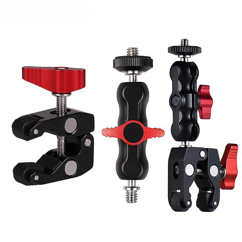 Photography Lighting Description - 多機能ボールヘッドスーパークランプマジックアーム 1/4 ''3/8 ''穴 GPS 電話ビデオマウントアクションカメラモニター