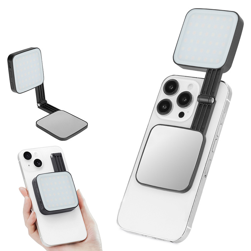 新しい磁気式LEDポケットライト、超薄型セルフィービューティ - Photography Mobile Lighting のレビューと価格
