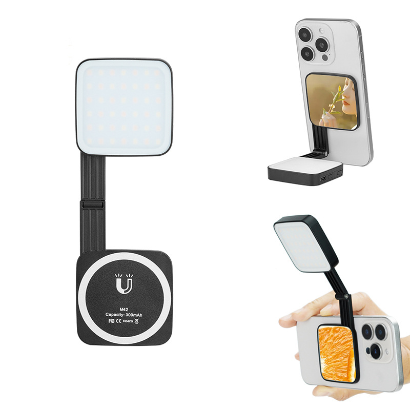 新しい磁気式LEDポケットライト、超薄型セルフィービューティ - Photography Mobile Lighting のレビューと価格