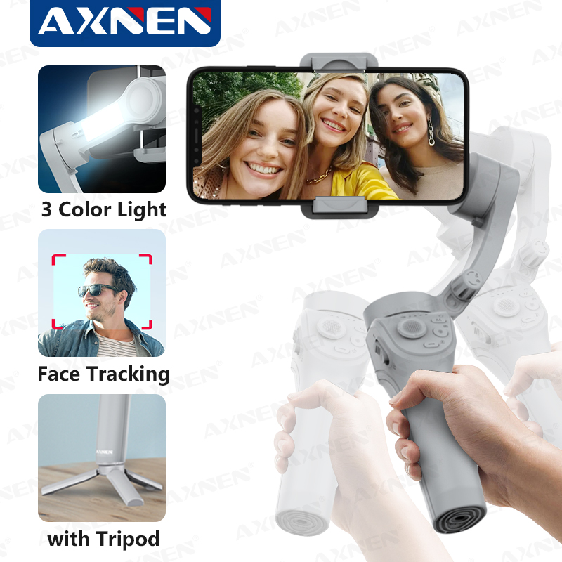 Axnen-携帯電話用ジンバルスタビライザー、3軸、詰め替え - Photography Lighting Handheld のレビューと価格