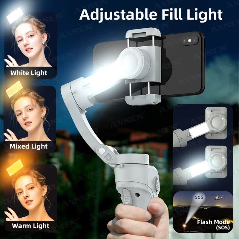 Axnen-携帯電話用ジンバルスタビライザー、3軸、詰め替え - Photography Lighting Handheld のレビューと価格