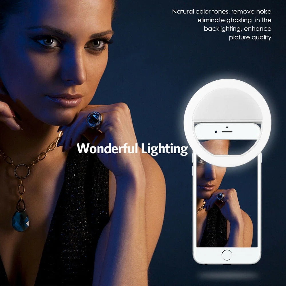 USB充電式LEDリングライト,電話クリップ,写真,ビデオ, - Photography Lighting Game のレビューと価格