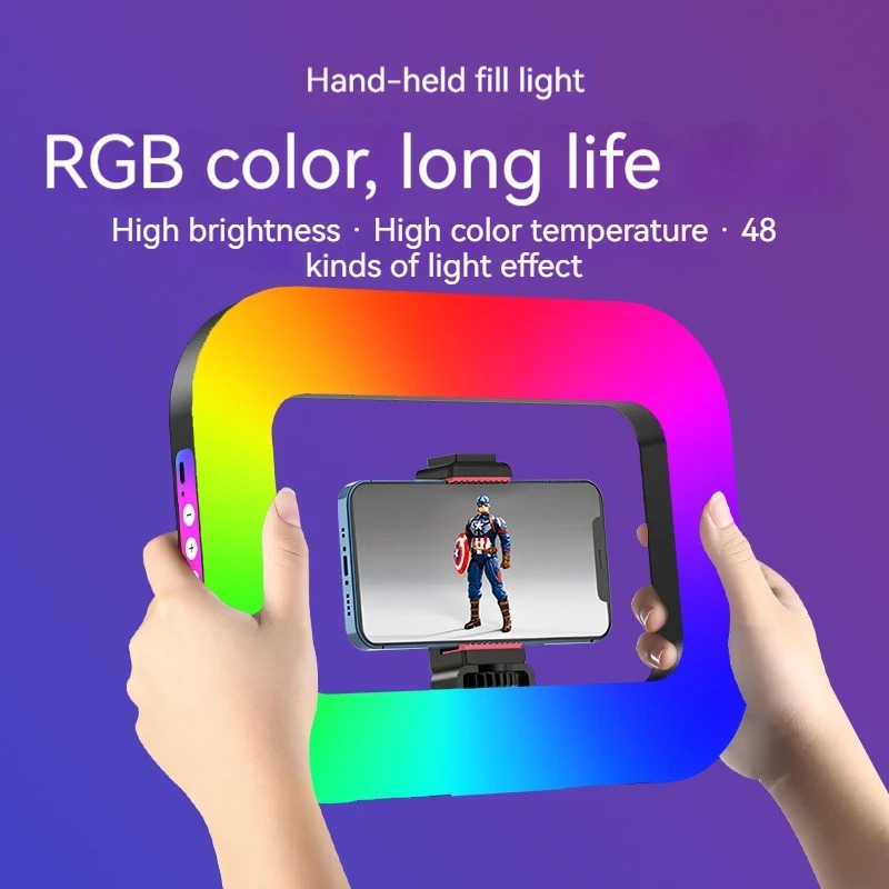 RGBハンドヘルドリングライト、携帯用、スマートフォン用、ラ - Photography Lighting Handheld のレビューと価格