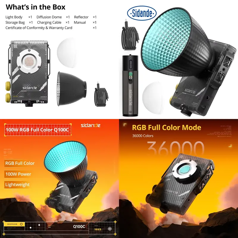 Sidande Q100C Q100Lite 光学100Wハ - Photography Lighting Brands のレビューと価格