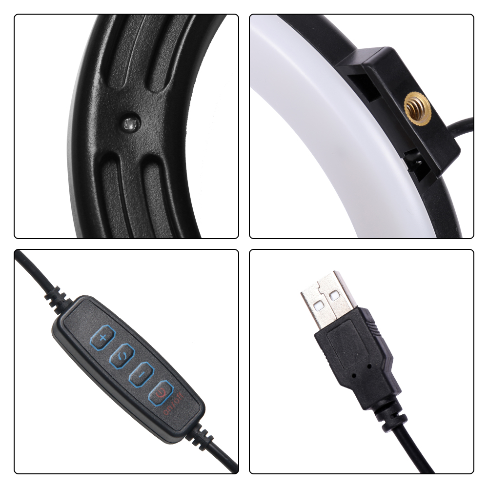 16cm/26cm/30cm LEDリングライト、自撮り用、 - Photography Lighting Description のレビューと価格