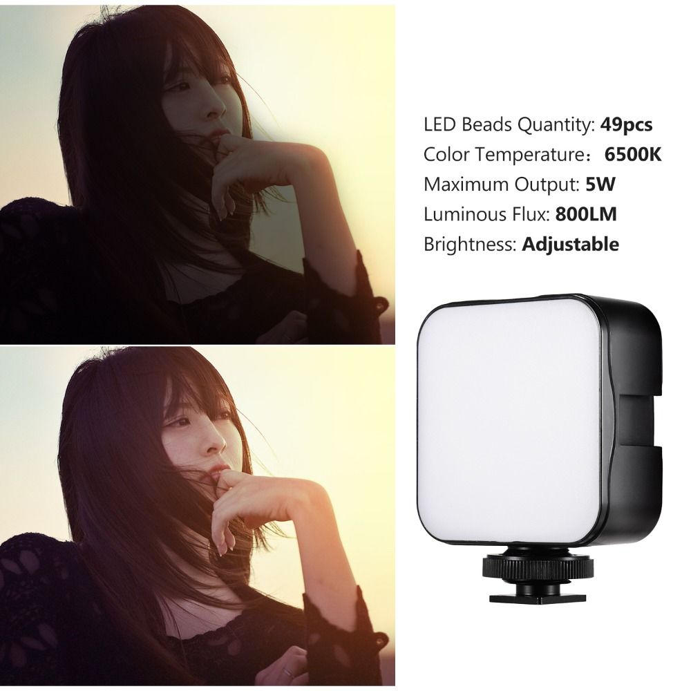 スマートフォン用、5W LEDビデオライト、調光機能付き、デ - Photography Lighting Brands のレビューと価格