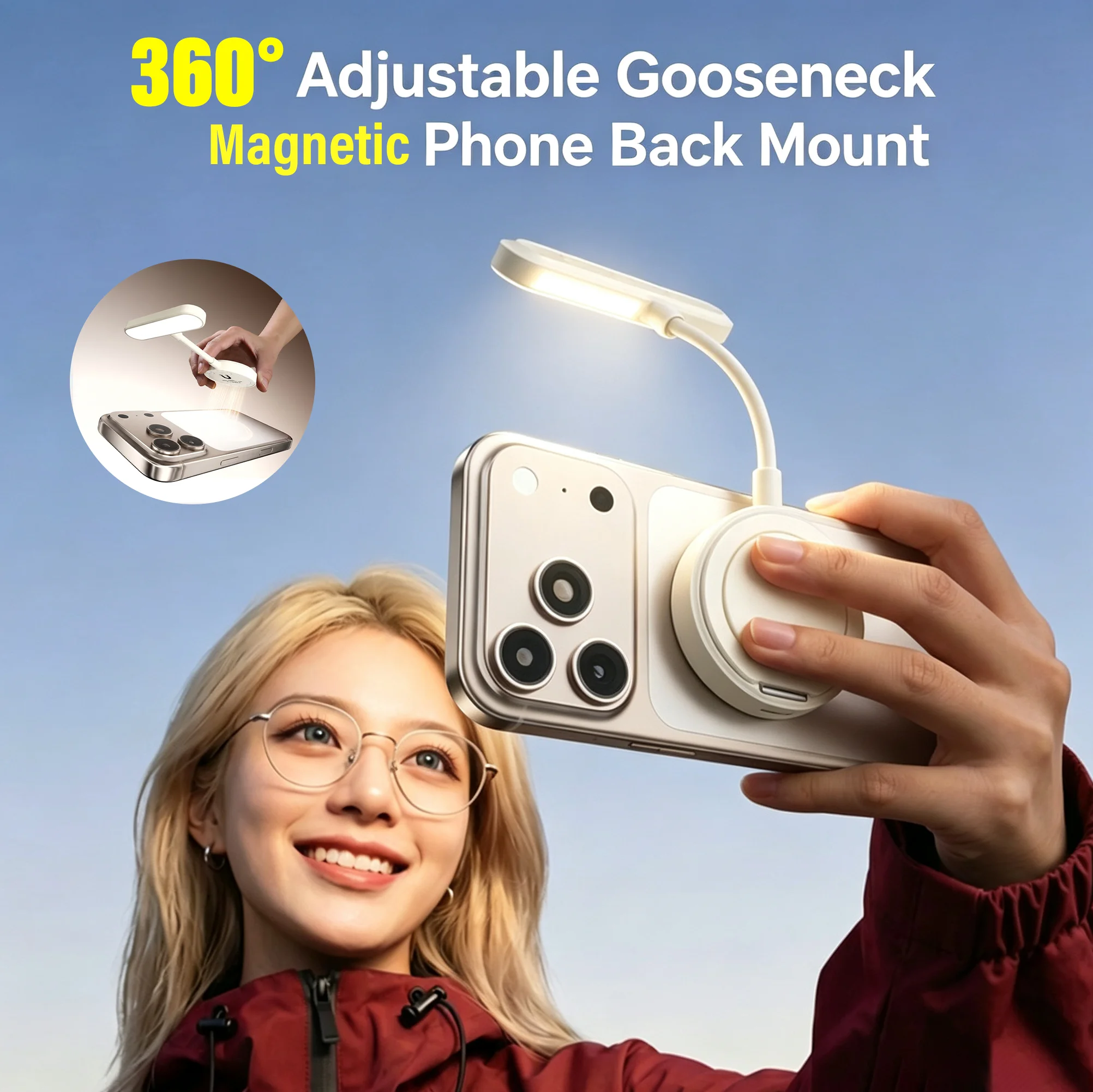 2026年型、磁石付き、携帯用、背面に取り付け可能なセルフィ - Photography Mobile Lighting のレビューと価格