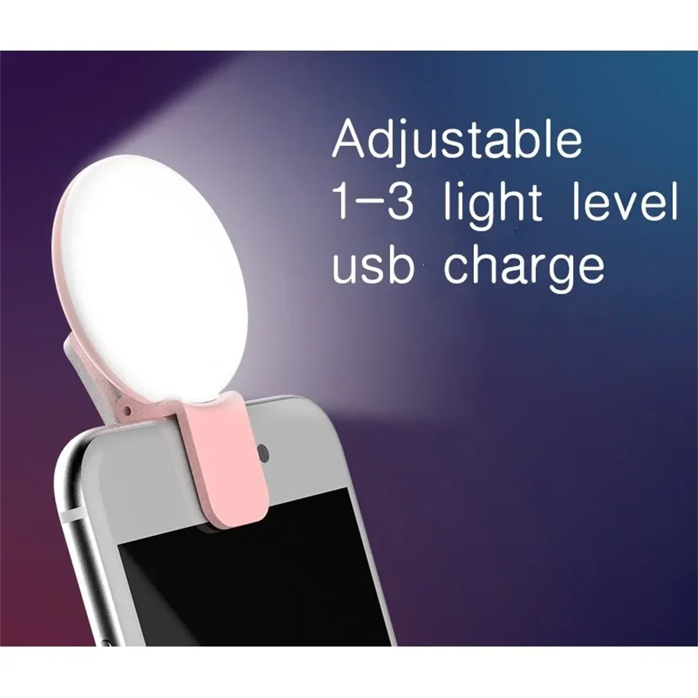 携帯用ミニ自撮りリングライト、LEDランプ、USB充電式、写 - Photography Lighting Game のレビューと価格