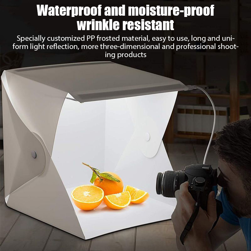 20cmポータブルフォトボックス写真撮影用折りたたみ式LED - Photography Lighting Description のレビューと価格