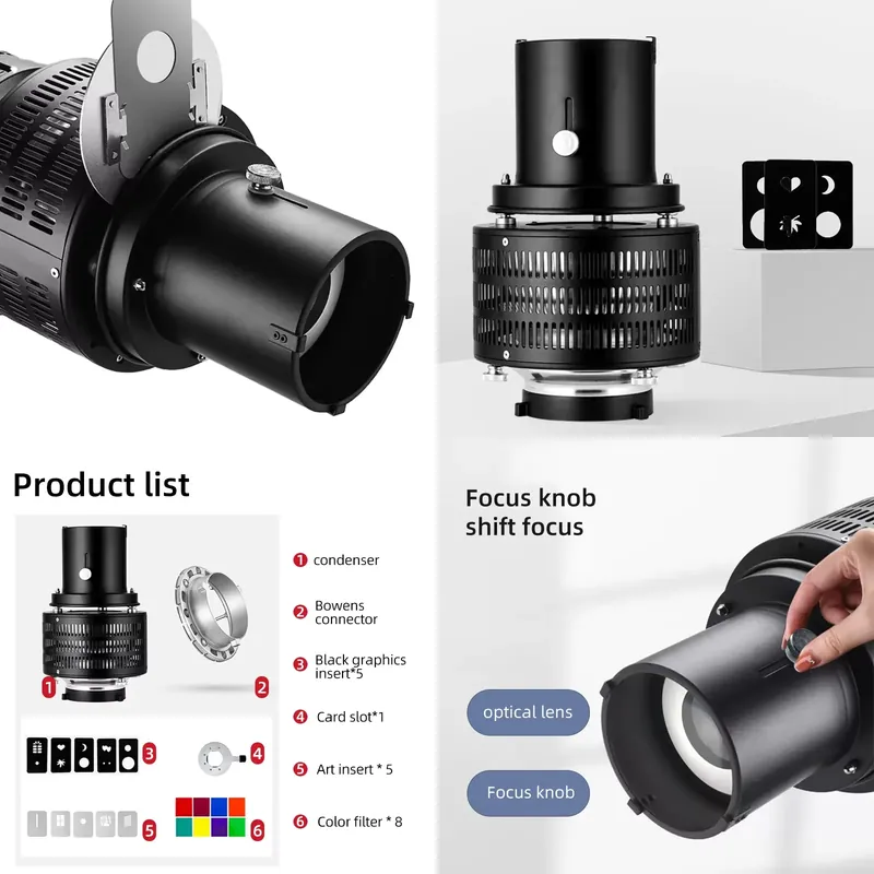 ボーエンズマウントビデオ光学スヌート写真撮影ライト円錐キット - Photography Lighting Brands のレビューと価格